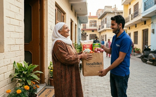 Doorstep handover of order from local store